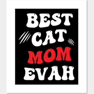 groovy best cat mom ever mothers day design for mom Posters and Art